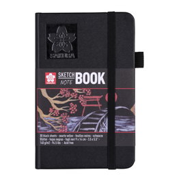 Sakura Bloc de dibujo de papel negro 140g 9 x 14 cm
